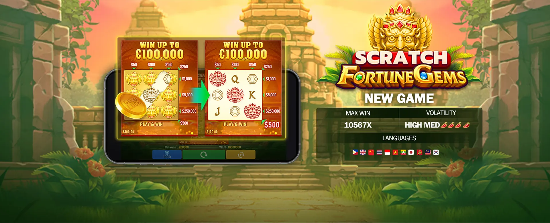 Vibrant taya365 promotional banner with gold and black theme, showcasing various game elements and bonus symbols.